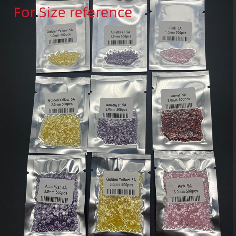 gepas WUZHOUGEMS 1-12mm AAAAA Round Garnet Color Cubic Zirconia Stone Loose CZ Stones For Jewelry Making - Image 5